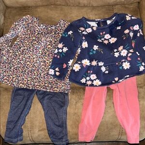 Carter's Navy Floral Baby Outfits